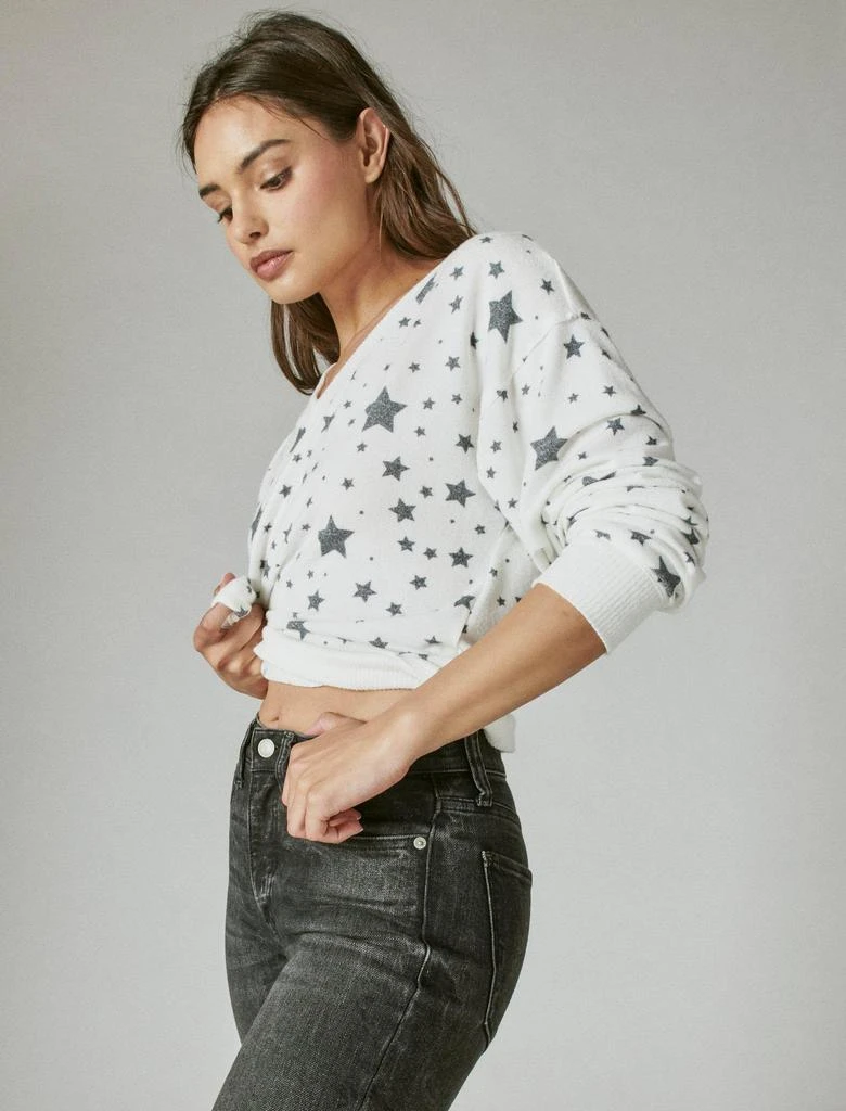 Lucky Brand Womens Cloud Jersey Long Sleeve V Neck Top 4