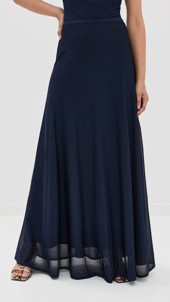 Brandon Maxwell The Lucy Sheer Knit Full Maxi Skirt 6