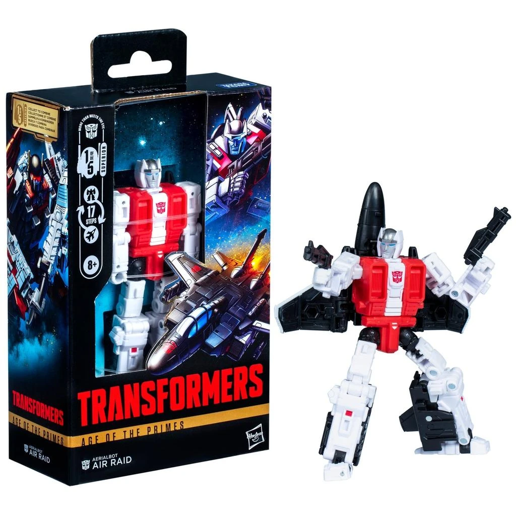 undefined Hasbro Transformers Age of the Primes Deluxe Class Aerialbot Air Raid 5.5” Action Figure, 8+ 1
