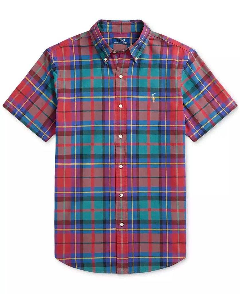 Ralph Lauren Men's Classic-Fit Plaid Oxford Shirt 5