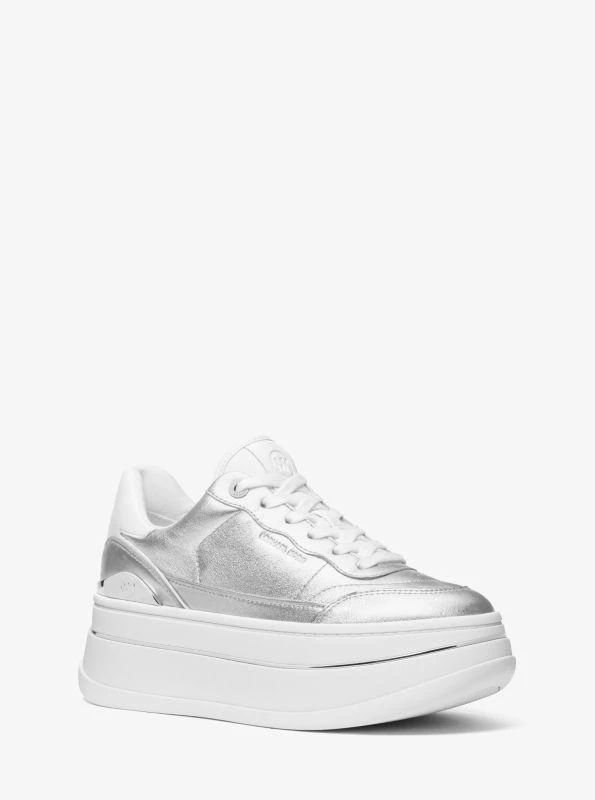 Michael Kors Hayes Metallic Leather Platform Sneaker 1