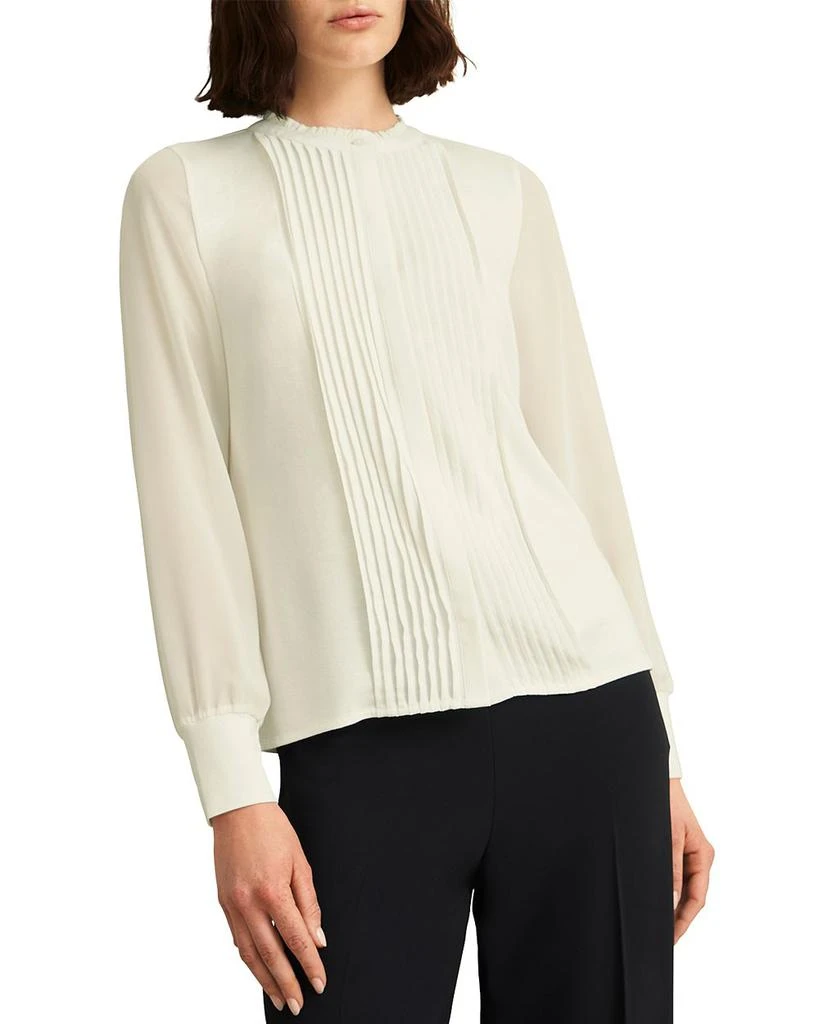 HOBBS LONDON Carina Pleated Blouse 1