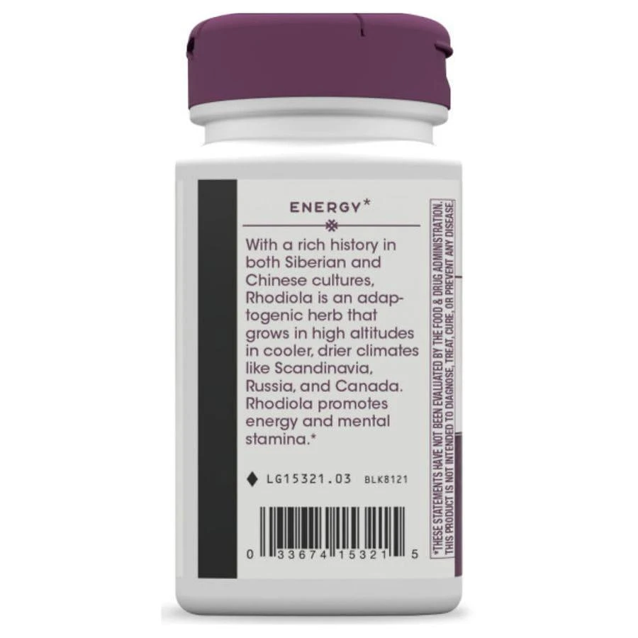 Nature's Way Rhodiola Energy Vegan Capsules 9