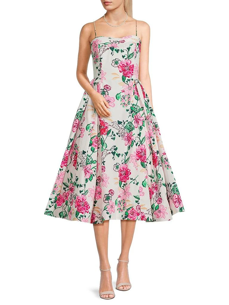red plaid fitted dress Fitted Square Strap Dress main image 1