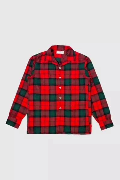 Urban Outfitters Vintage 1960's Mcgregor Plaid William Tell Flannel Loop Collar Shirt 1