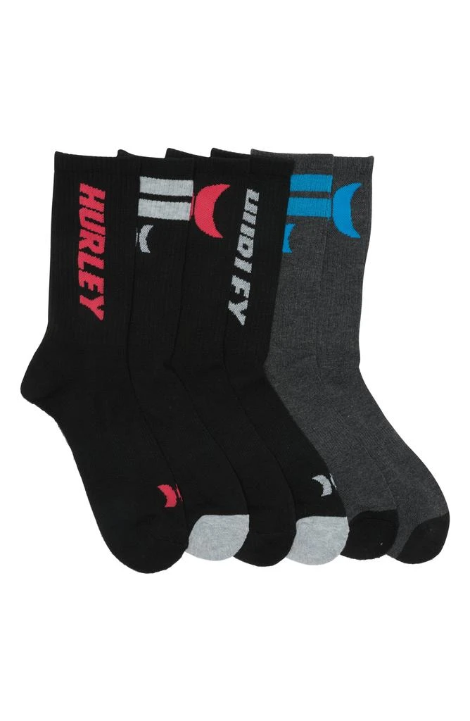 Hurley Pack of 6 Terry Crew Socks 1