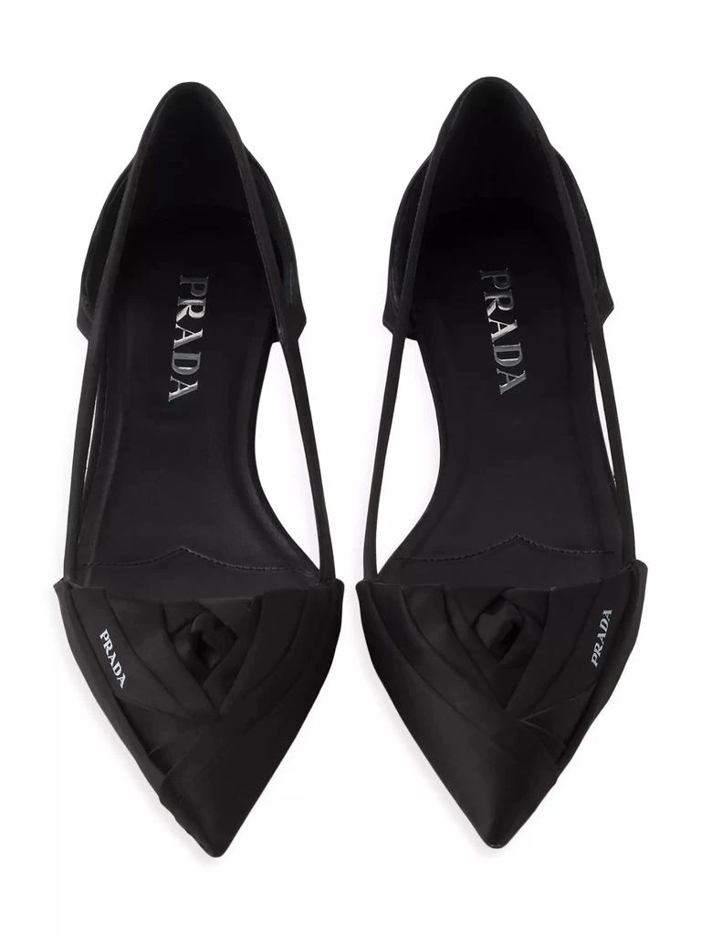 Prada Satin Cut-Out Ballerinas 3