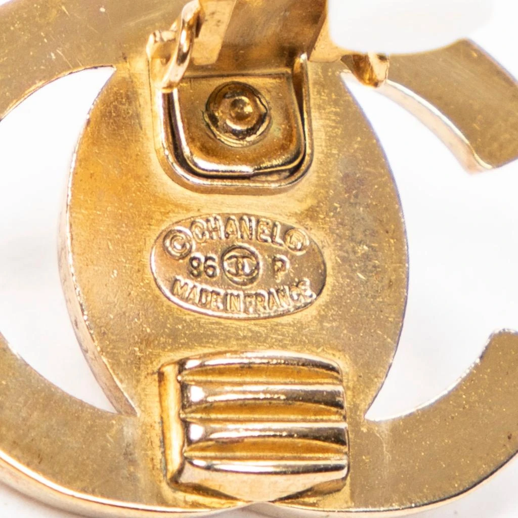 Chanel CC Turn Lock Clip On Earrings 4