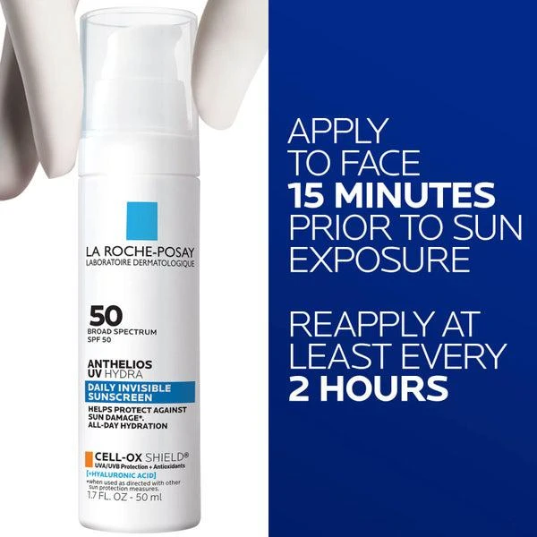 La Roche Posay La Roche-Posay Anthelios UV Hydra Daily Invisible Sunscreen SPF 50 (1.7 fl.oz) 7