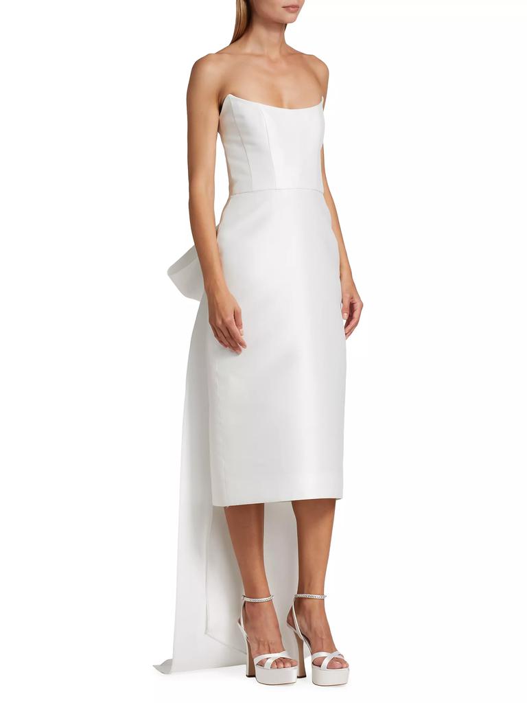 Amsale Bow-Back Mikado Satin Bridal Dress