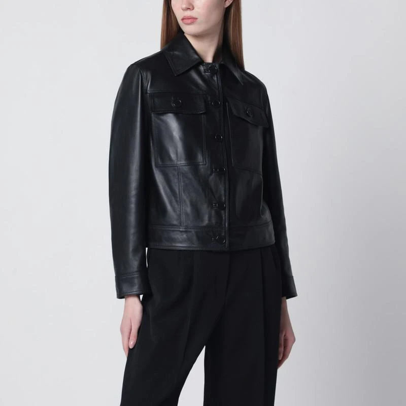 Salvatore Santoro Black cropped leather jacket