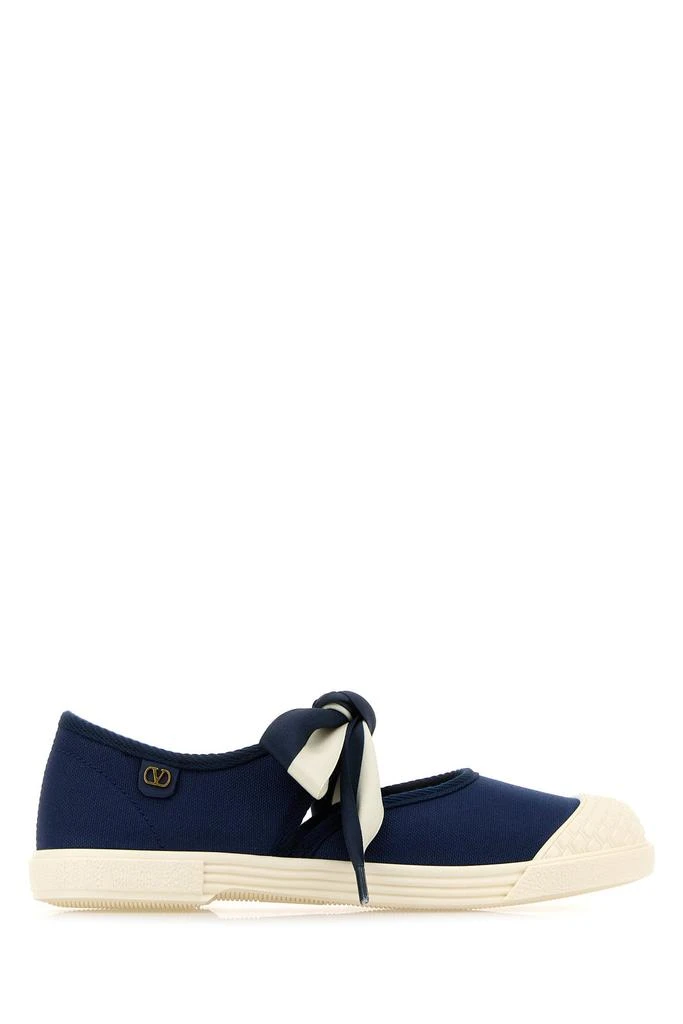 Valentino Navy blue canvas Bay By Bay slip ons 1