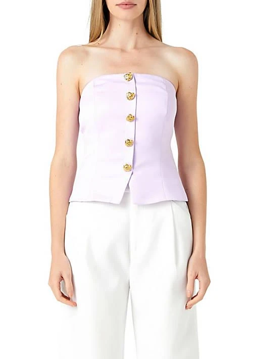 Endless Rose Rose Strapless Button Accent Corset 1