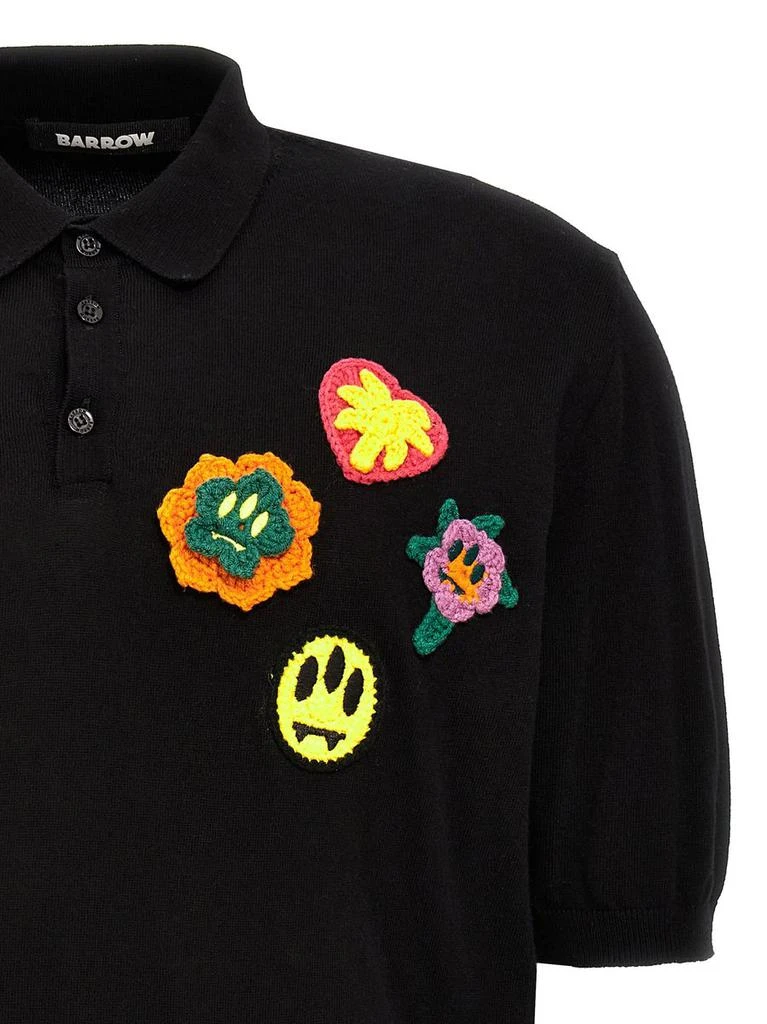 BARROW Barrow Black Cotton Polo Shirt 3