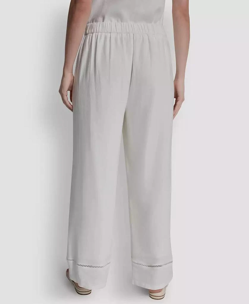 DKNY Petite High Rise Pull-On Wide Leg Ankle Pants 5