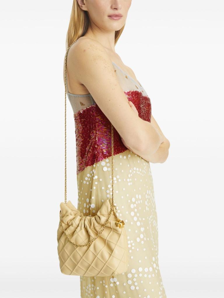 ハンドバッグ Tory Burch Beige Leather Mini Fleming Handbag Tory Burch BEIGE LEATHER MINI FLEMING HANDBAG - Tote Bags