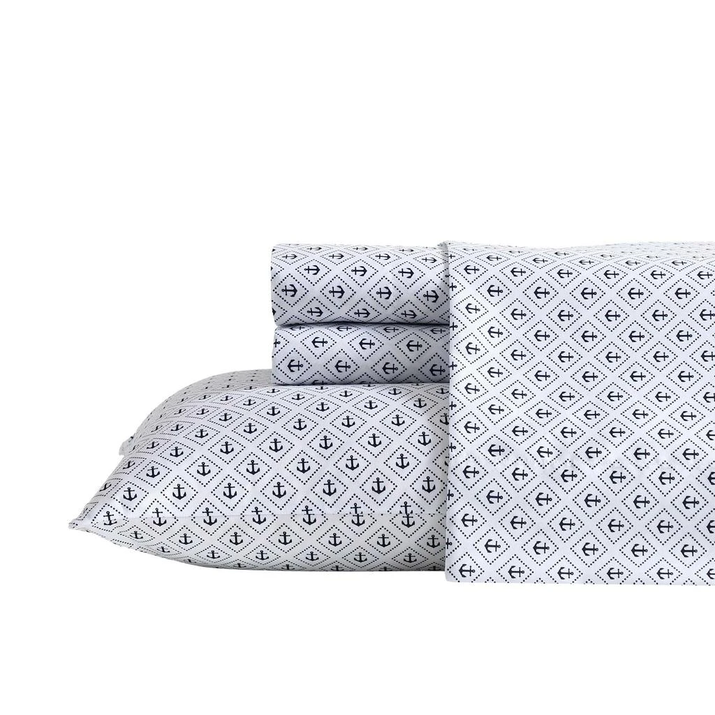 Nautica Diamond Anchor Blue Full Sheet Set
