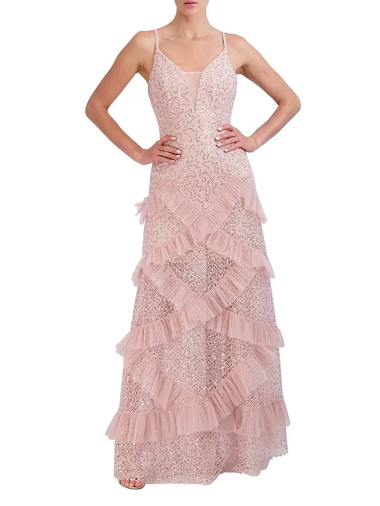 BCBG Embellished Lace Ruffle Gown - Dresses & Skirts - Free Shipping -  BeyondStyle