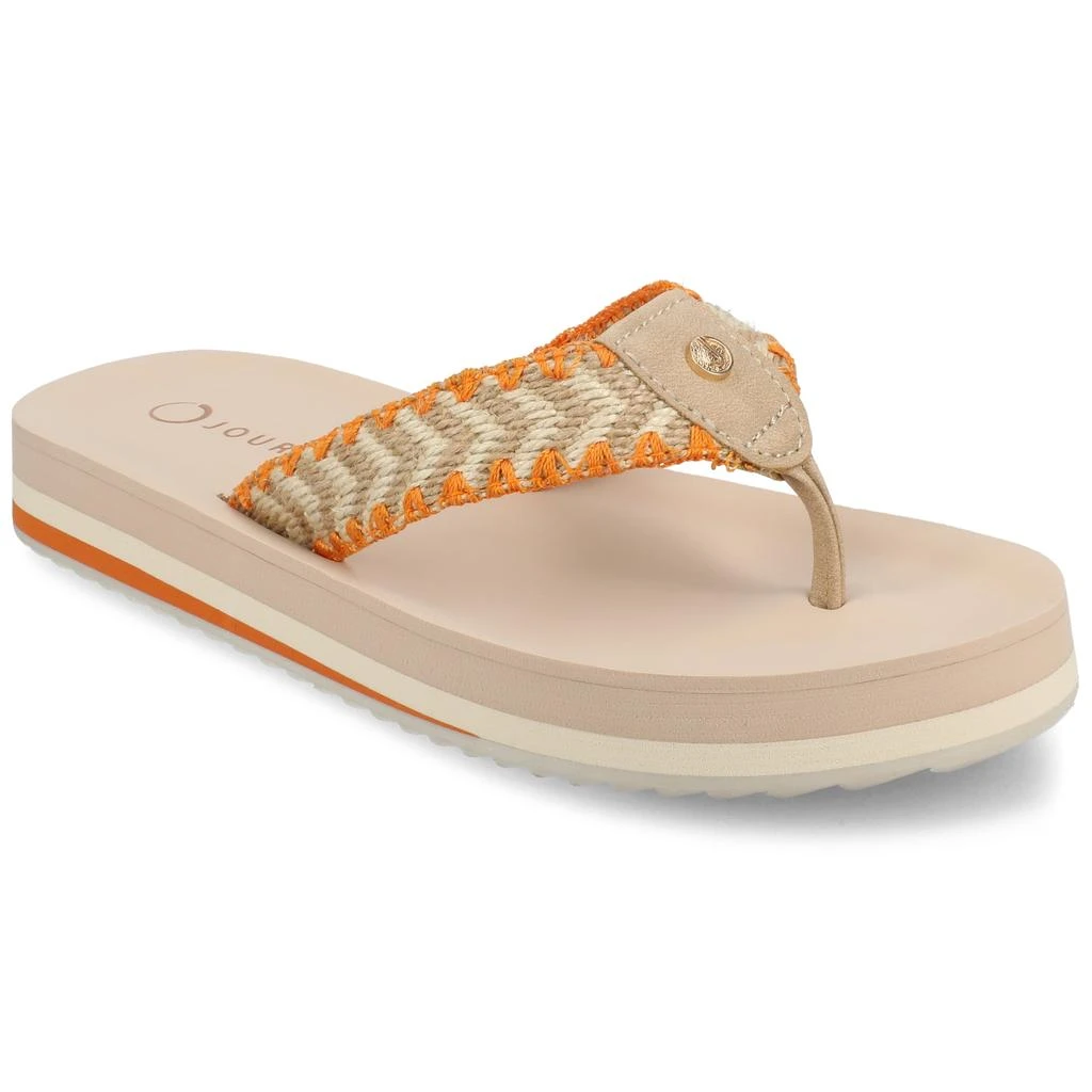 JOURNEE Women's Eloddie Flip Flop Beach Sandals 1