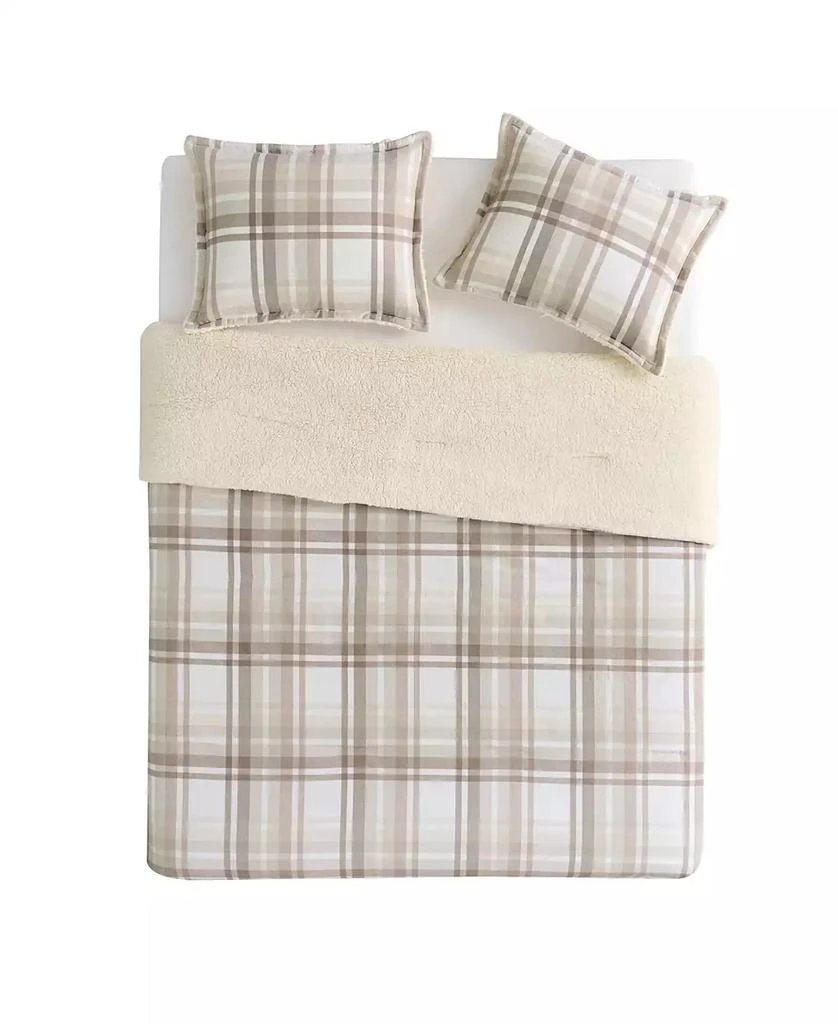 VCNY Home Plaid Brushed Flannel and Sherpa 3-Pc. Comforter Set 4