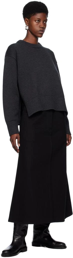 Studio Nicholson Black A-Line Denim Maxi Skirt 4