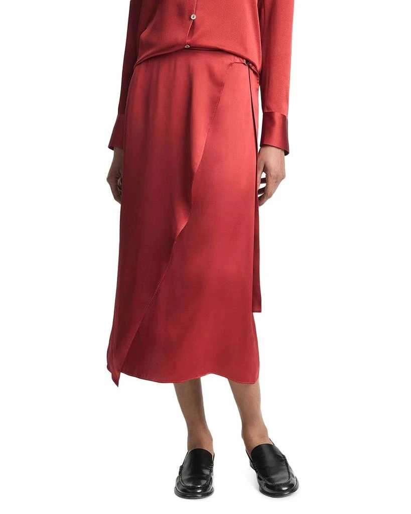 Vince Draped Wrap Midi Skirt 1