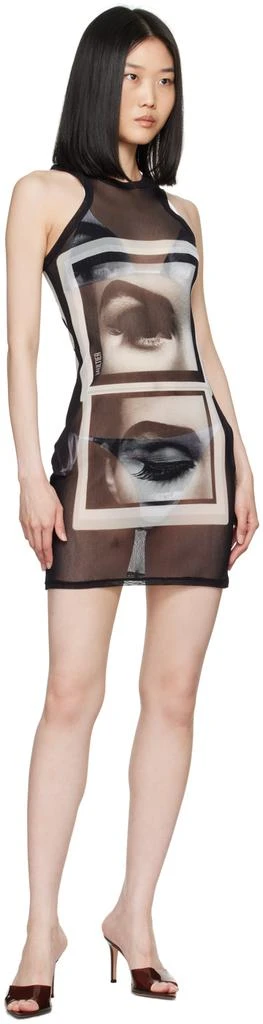 Jean Paul Gaultier Black 'The Eyes And Lips' Minidress 4