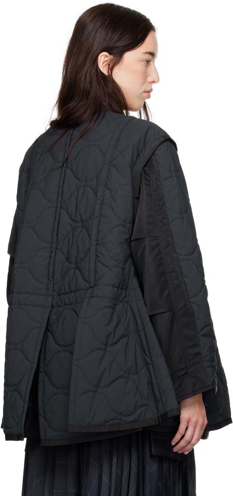 Navy & Black Rip Stop Quilted Coat – On Sale Now with Up to 10