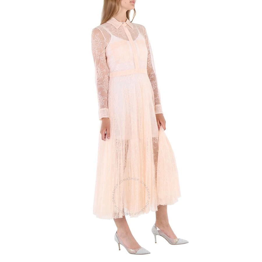 Burberry Ladies Pleated Lace Dress In Powder Pink 3