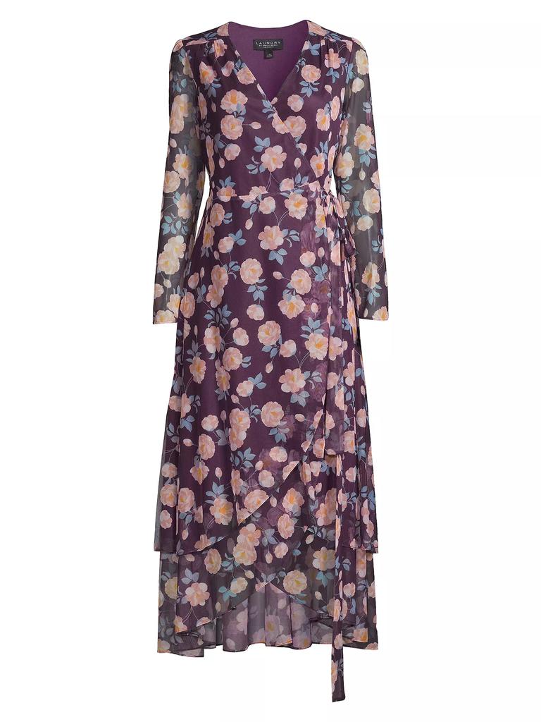 Laundry by Shelli Segal Floral Wrap Maxi Dress