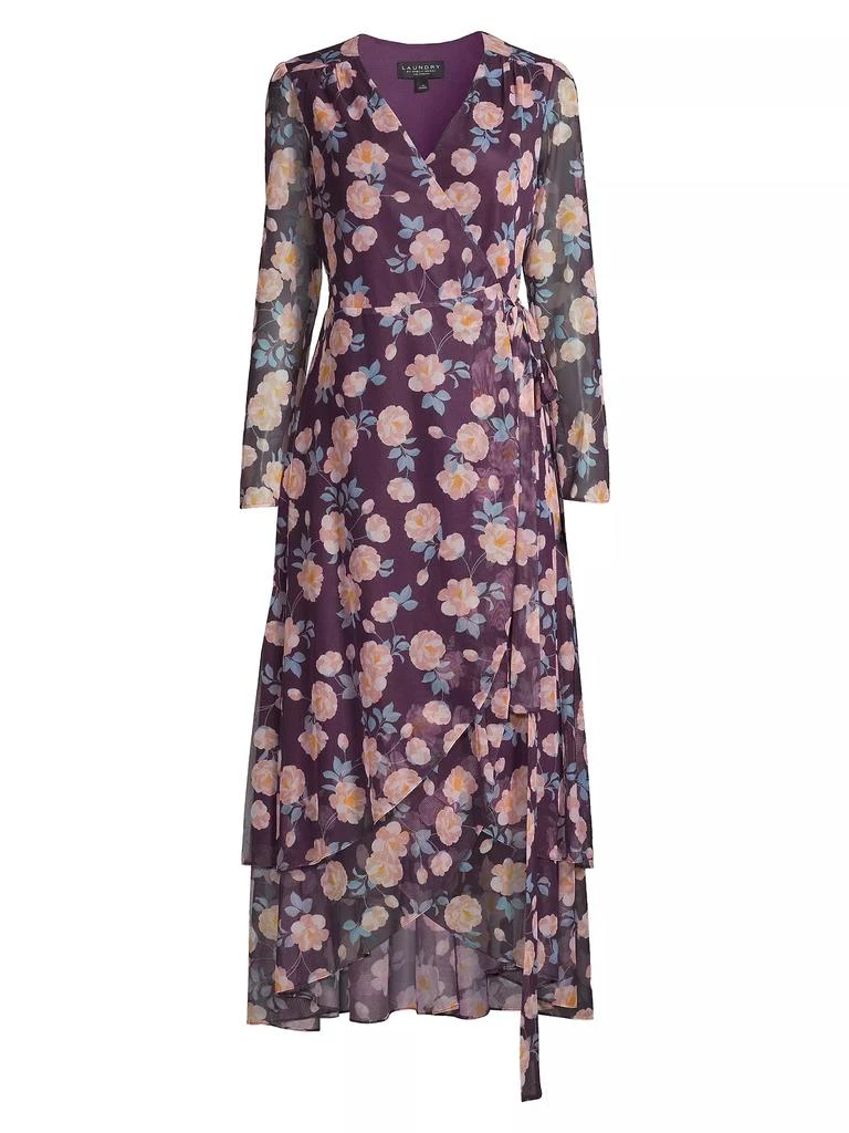 Laundry by Shelli Segal Floral Wrap Maxi Dress 1