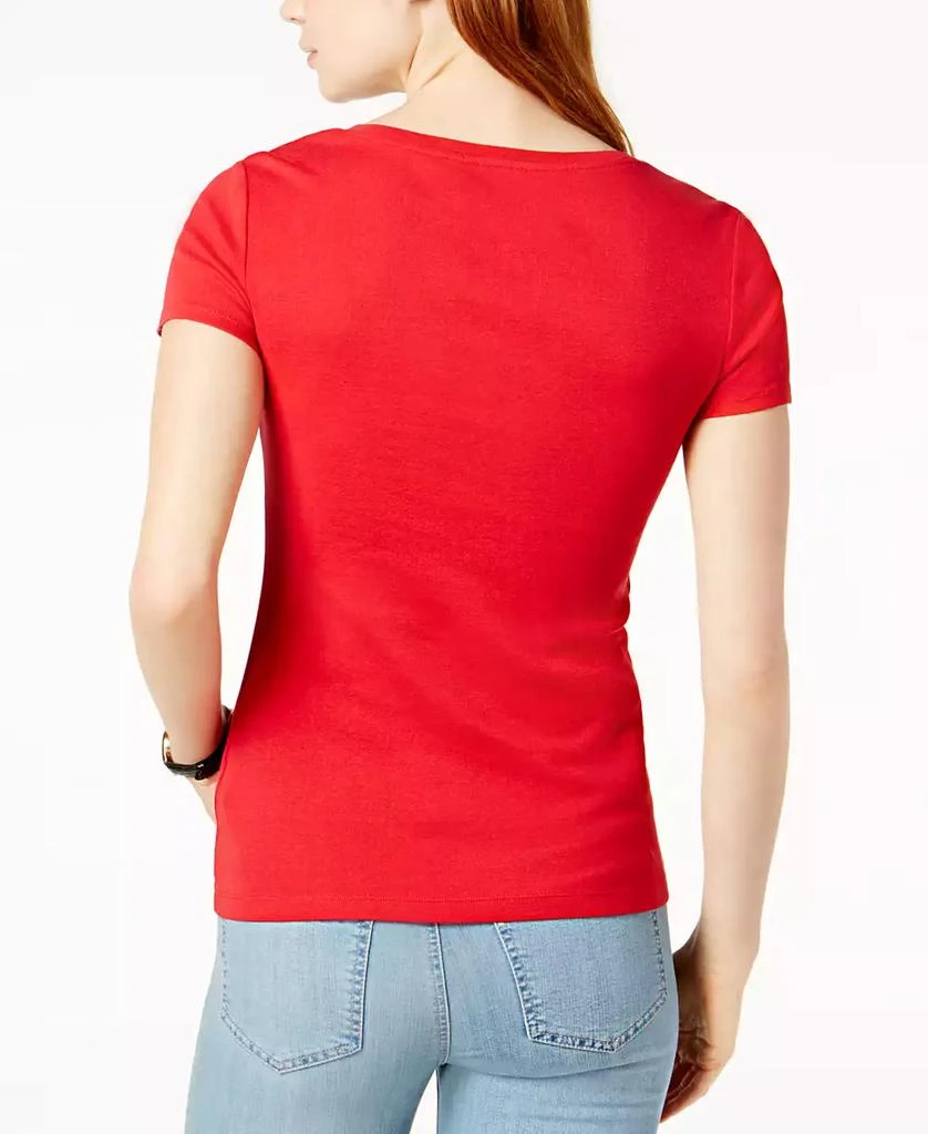 Tommy Hilfiger Women
s V-Neck T-Shirt, Created for Macy
s 2