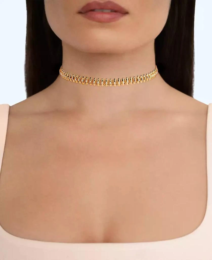 Ettika Jewelry Oval Dome Baguette Chain Necklace 3