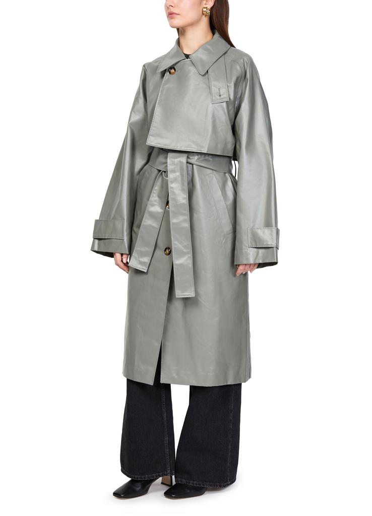 定価17万 新品 seya. TEMPLE TRENCH COAT L グレー GREY TRENCH COAT – THE HOLY F.