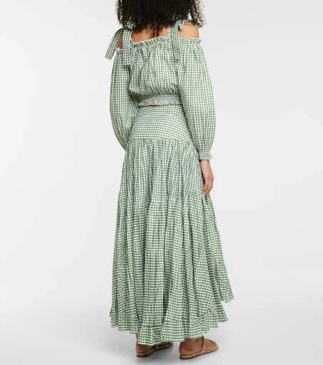 Alexandra Miro Gingham cotton crop top 3
