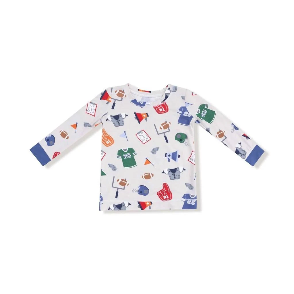 Angel Dear Boys Game Day Long Sleeve Loungewear Set In Gray 2