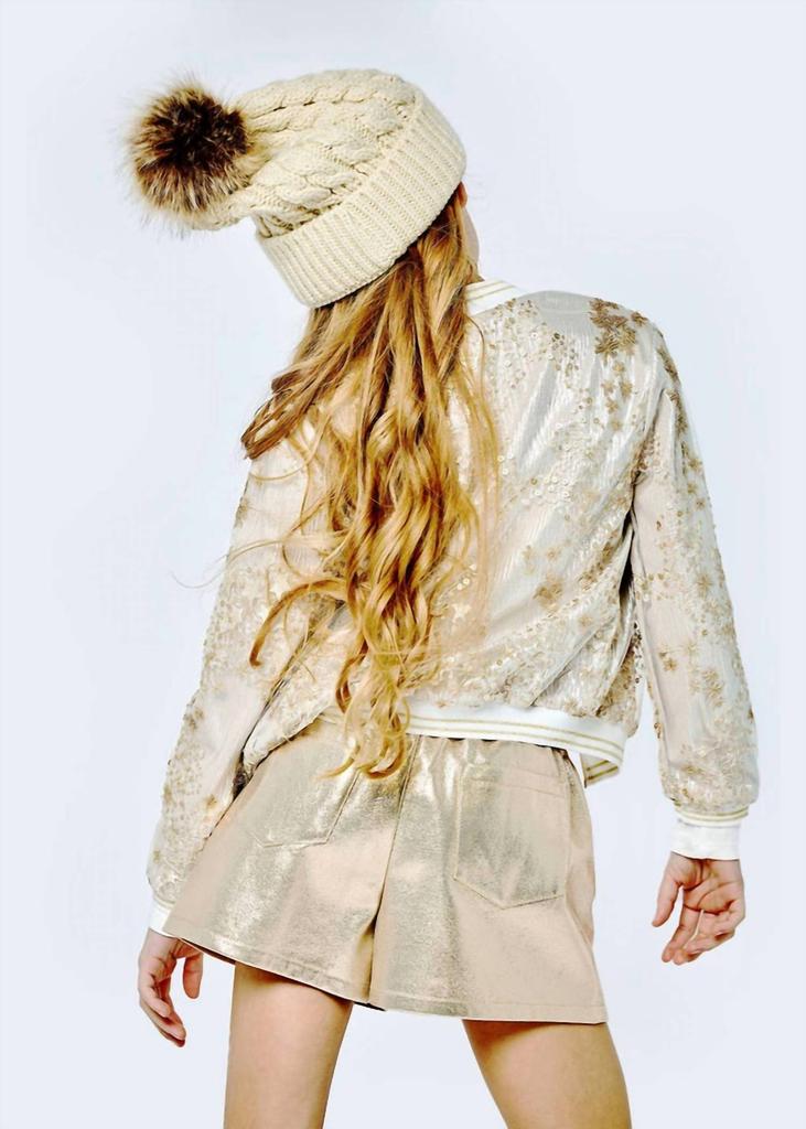 Hannah Banana Hannah Banana - Girl's Sequin Bomber Jacket