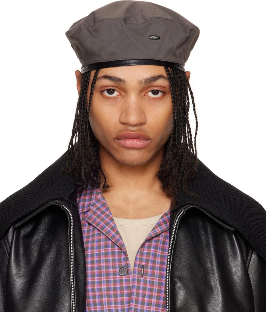 Our Legacy Gray Nylon Beret 1