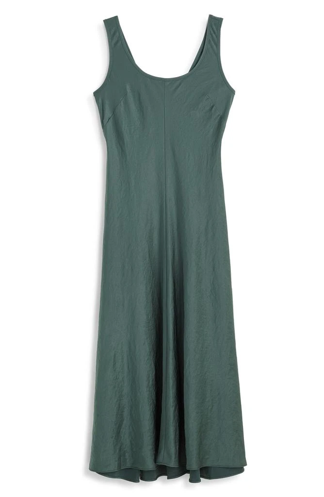 Madewell Scoop Neck Satin Maxi Tank Dress