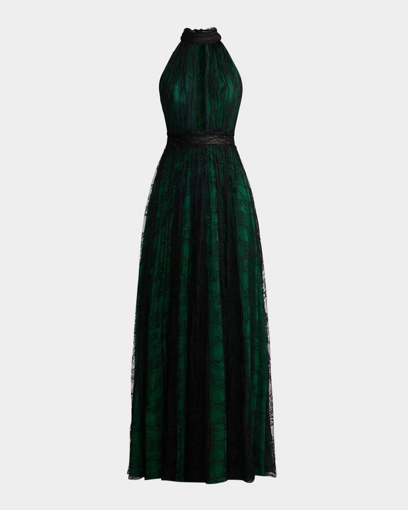 Zac Posen Wicked x Zac Posen Halter Chiffon & Lace Gown 1