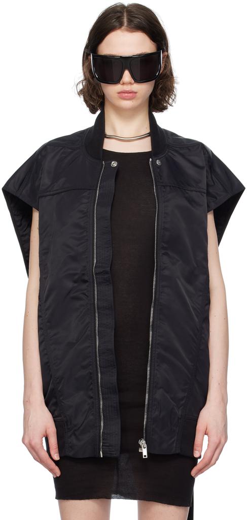 Rick Owens DRKSHDW Black Jumbo Flight Bomber Jacket