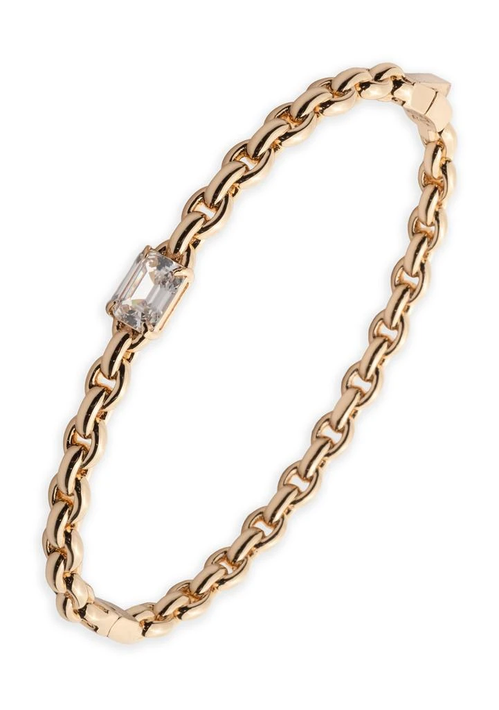 Ralph Lauren Cable Chain CZ Bangle Bracelet
