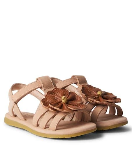 Donsje Iles floral-appliqué leather sandals