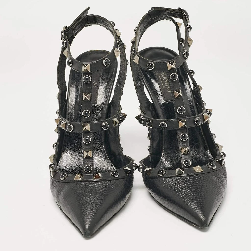 Valentino Valentino Black Leather Rockstud Strappy Pointed Toe Pumps Size 39 3