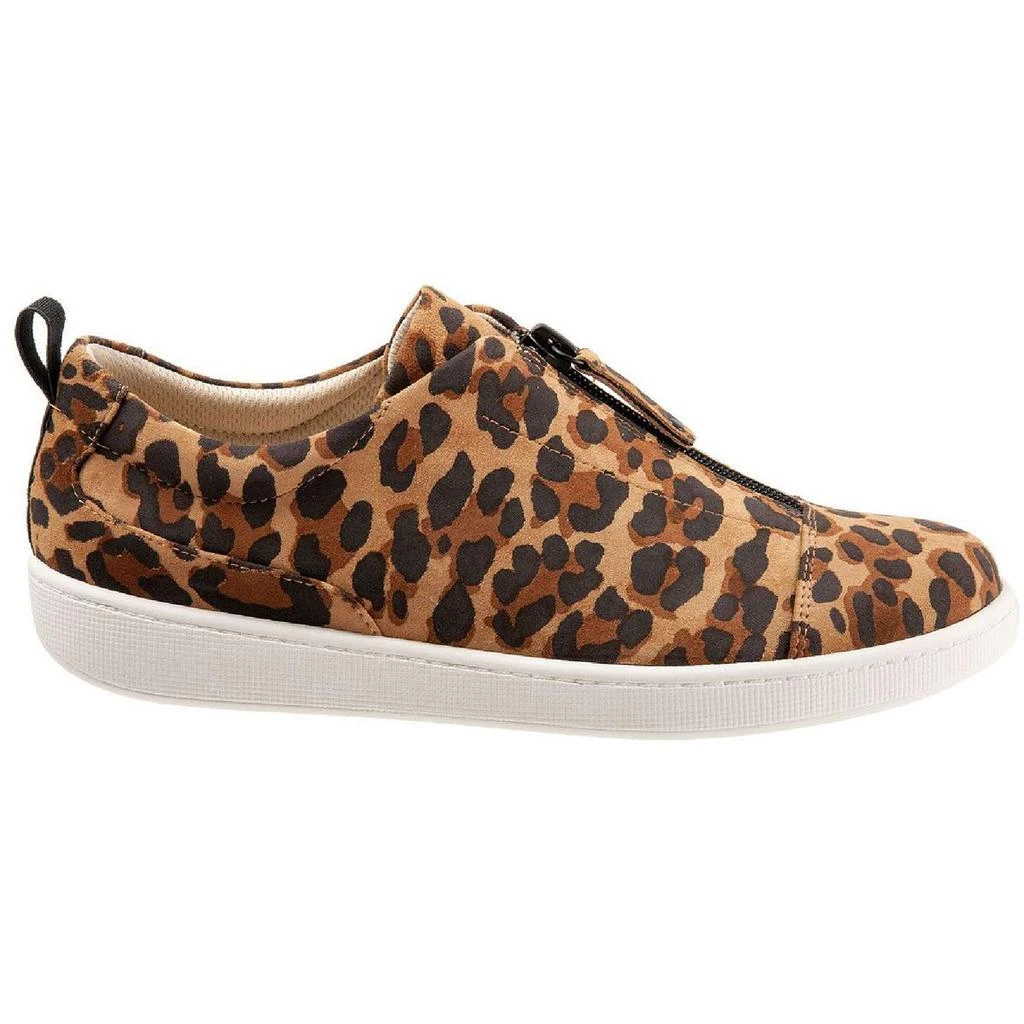 Trotters Anika Womens Leather Zipper Casual and Fashion Sneakers 2