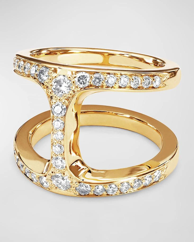 Hoorsenbuhs 18K Yellow Gold Dame Phan Diamond Ring, Size 7 3