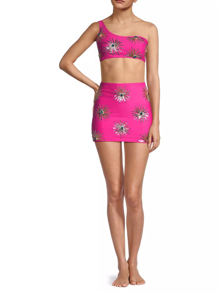 Oceanus Beatrix Sunburst 2-Piece Swim Skirt Set