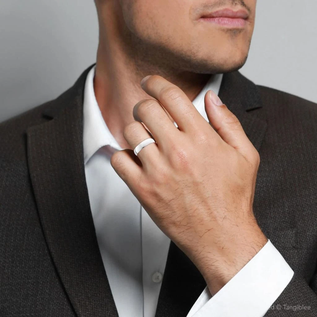 Pompeii3 6mm Dome High Polished Wedding Band 950 Platinum Size Selectable 3