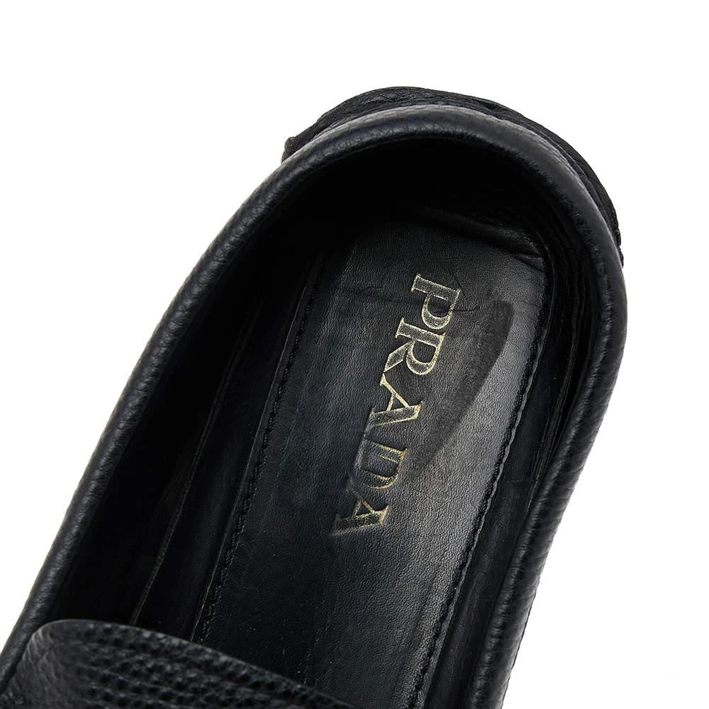 Prada Prada Black Leather Slip On Loafers Size 42.5 7