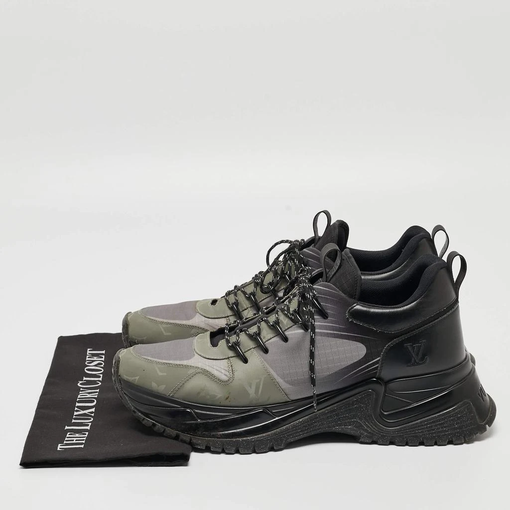 Louis Vuitton Louis Vuitton Tricolor Leather and Printed Mesh Run Away Pulse Sneakers Size 44 9